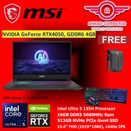 MSI Cyborg 15 AI A1VEK-248 15.6'' FHD Gaming Laptop ( Ultra 5 135H, 16GB, 512GB SSD, RTX4050 6GB, W1