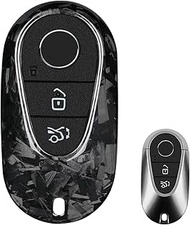 T-carbon Key Fob Cover Compatible with Mercedes Benz Key fob Cover EQS, EQE, S580, S500, C300, C Cla