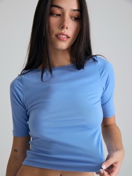 IMNOTAMORNINGPERSON -GENTLE ELBOW SLEEVE TOP (MADE FROM TENCEL™ LYOCELL  FABRIC)