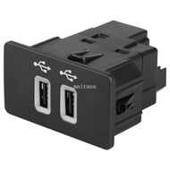 【MT】 Car USB Port Insert HC3Z-19A387-F Dashboard USB Replacement with 2 USB-A Ports Panel Mount Desi