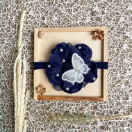 Keun in Navy Blue | Baby Headband by Caeli Baby / Baby Bandana by caeli.baby / Children's Bandana Ch