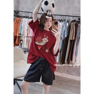 Loose T-shirt with Cute Snail Print