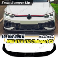 Maxton Style Canard Lip Car Front Bumper Lip Splitter Tuning Spoiler Splitter For VW Golf 8 MK8 GTI