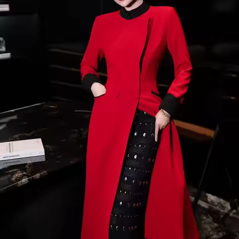2025 New Kate Middleton Princess Long Sleeve Button Patchwork Long Dress
