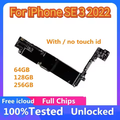 Unlocked Motherboard For iPhone SE 3 2022 Clean iCloud Logic Board IOS System Original Mainboard Wit