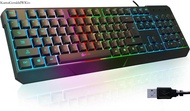 KLIM Chroma Keyboard Wired USB New 2024 Durable Ergonomic Waterproof Silent Backlit Ideal For Gaming