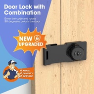 Mechanical Password Rotary Hasp Locks, Cabinet Locks with Combination, Door Security Gate Locks for 