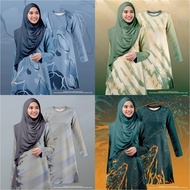 Jersey Lengan Panjang Muslimah Plus Size Baju Jersey Muslimah Baju Batik Aqua Baju Muslimah Loose Vi