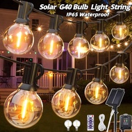 G40 Solar Light Outdoor Waterproof Light Courtyard Outdoor String Lights Party Garden Fairy Lights