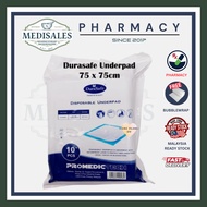 DURASAFE DISPOSABLE UNDERPAD 75CM X 75CM (30"X30") 10'S
