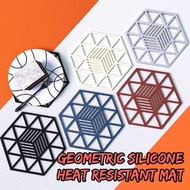 [Ready Stock] Geometric Silicone Mat / Non-slip Mat / Hot Pot Holder / Hot Resistant Mat
