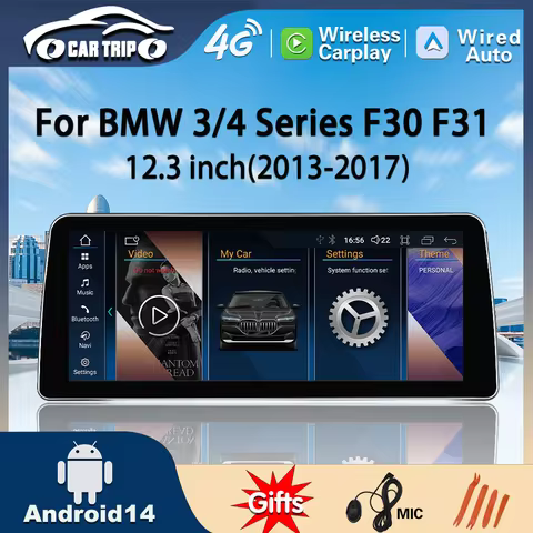 DSP Android car multimedia player for BMW, 12.3-inch, 256GB, 8-core, GPS, NBT, stereo radio, BMW F30