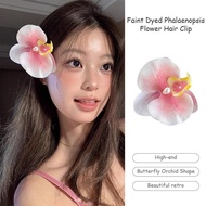 Phalaenopsis Orchid Hairpin Simulation Flower Hairpin Fashion Accessories Head Side Clip K7s5