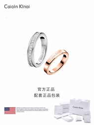 Genuine ck Ring Website Authentic ck Starry Ring Couples Small ck Couple Rings Men and Womens One Pa