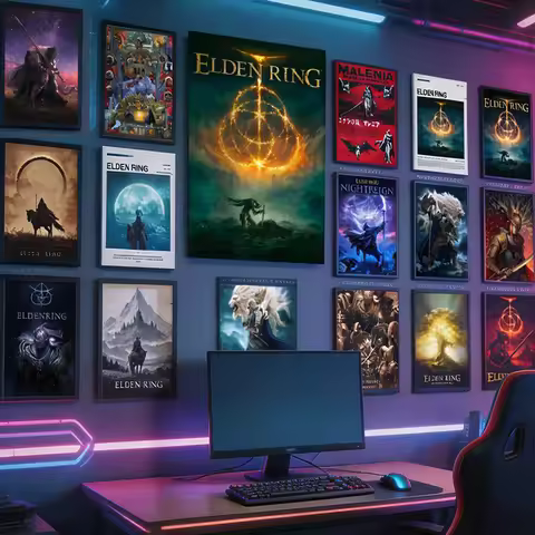 Elden Ring Epic Game Poster Canvas Art Nightreign Malenia Prints Home Living Room Gamer Fans Bedroom