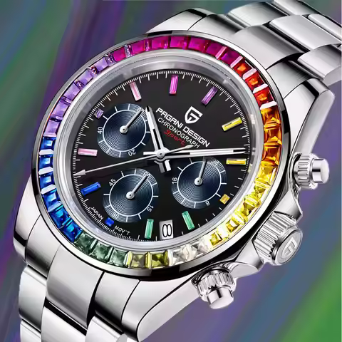 2025 New PAGANI DESIGN Rainbow Circle PD1644 Luxury Quartz Watch For Men Automatic Wristwatches Men 