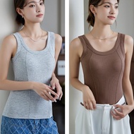 MsPai | Plus Size Camisole Top Seamless No Trace Bra Pad Beautiful Back Slimming Layer 0.5mm