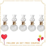 5X Indoor Oil Lamp,Classic Oil Lamp with Clear Glass Lampshade,Home Church Supplies