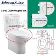 Johnson Suisse Como / Modena BTW Toilet Seat Cover Replacement & Compatible (Soft Close) WSC9536 TM