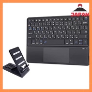 [Direct from Japan][Brand New]Rucceko Keyboard bluetooth wireless iPad/iPhone compatible with JIS Japanese alignment touchpad with stand 3 iOS devices switchable type-c rechargeable ipad air pro mini tablet keyboard wireless auto sleep thin lightweight Ja