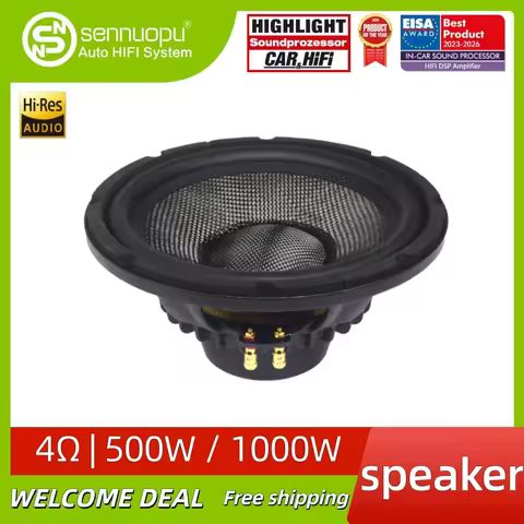 Sennuopu PM-10 10" Neodymium Subwoofer 500W RMS 1000W Peak Fiber Composite Cone 2" Aluminum VC 4Ω Fs