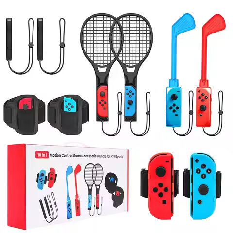 10 in 1 Sports Accessories Kit for Switch/Switch OLED Sports Game 10 in 1 Nintendo Switch Accessorie