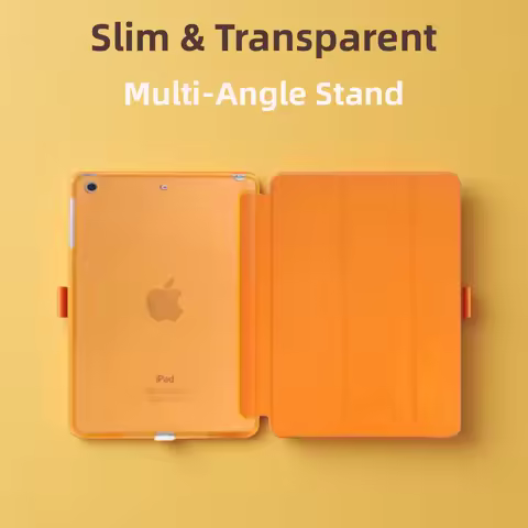 Slim Coque for iPad 2018 2017 9.7 iPad 5 6th Case Flip A1822 A1893 Stand Transparent PVC Stand Funda
