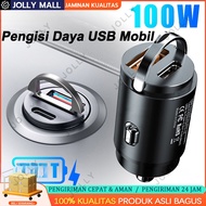 QC3.0 100W PD USB Car Charger Super Fast Charging Adapter Type C 100W USB C Mini Mobile Phone Charge