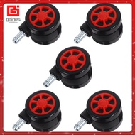 5 Pcs Chair Wheel Replacementoffice Computer Caster Wheels 9.50X6.00X5.00CM Red  gaines