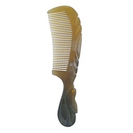 new 7.48 Inch Natural Vietnam Buffalo Horn Comb Parrot Engraved Horn Comb Anti-Static Comb Brush Hai
