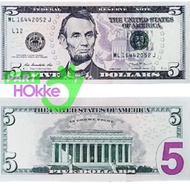 Uang 5 dolar dollar asli 100% USA America
