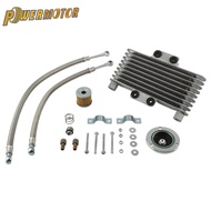 Motorcycle Oil Cooler Radiator Kit for Suzuki GS GN GZ 100CC-400CC 125Ml Aluminum Engine Cooling Mot