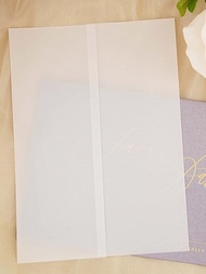 90 Pack Pre-Folded Vellum Jackets for 5x7 Invitations Translucent Vellum Paper 5x7 93 GSM Vellum Jac