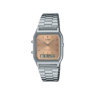 Casio Vintage Womens Analog-Digital Watch AQ-230A-2A1MQY Silver Stainless Steel Strap (TWP-01)