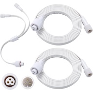 Kabel Sambungan 6.2Ft 2Pek untuk Lampu Luar Kekal Go-vee Pro, Kabel Berbentuk Y Kord Sambungan Kalis