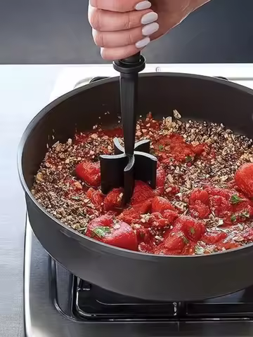 Upgrade Meat Chopper, Heat Resistant Meat Masher for Hamburger Meat, Ground Meat Chopper, Potato Mas