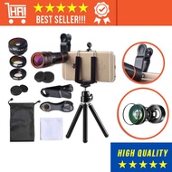 SMARTPHONE CAMERA LENS SET FISH EYE MACRO WIDE ANGLE TELE TRIPOD FISHEYE LENS CAMERA PHOTOGRAPHY TOO