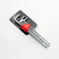 DEEN NO.DNHXV8009-I (DNHX09SET-I) Set Wrench Key L-Shape Hex 9pcs. (inch) (1/6 5/64 3/32 1/8 5/32 3/