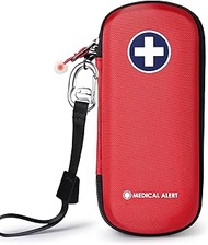 Divoti EpiPen Medical Carrying Case - Durable Medical Alert Pouch for Epinephrine Auto-Injectors, Au