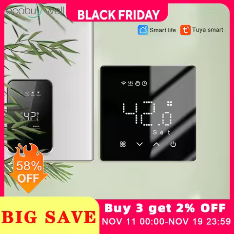 Tuya Smart Wifi Thermostat Boiler Battery Operated Wifi Heating Thermostat Tuya Wifi Temperature Con