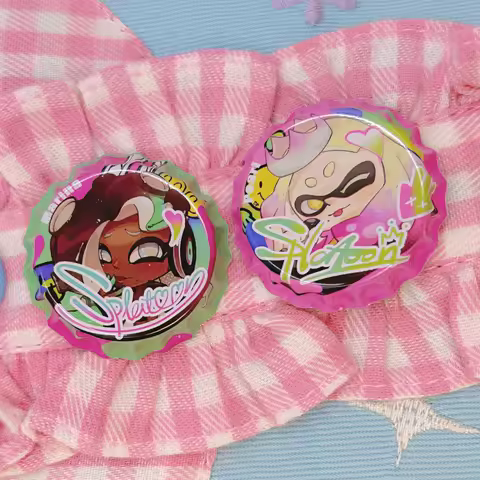 Game Splatoon 3 Brooches Bottle Lapel Pin Cosplay Badge Backpack Clothes Accessories Fans Birthday G