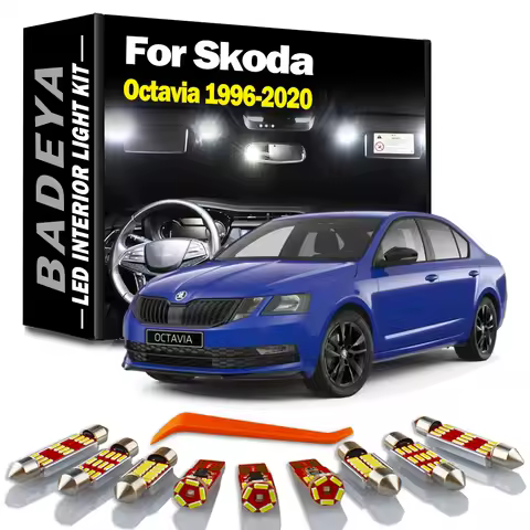 Interior Roof Light Kit For Skoda Octavia MK1 MK2 MK3 I II III A5 A7 1U 1U2 1U5 1Z 1Z3 1Z5 5E 5E3 5E