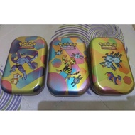 Pokemon 151 Empty Tin. 3 tin with coin