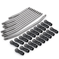 30PCS/Set Unassembled Metal Link Set with Plastic Rod Ends | Upgrade Parts for 1/10 RC Crawler Axial