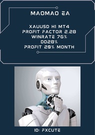 โปรแกรมระบบเทรดอัตโนมัติ MaoMao EA Gold H1 ขยันทำกำไรเปิดออเดอร์ทำกำไรทั้งวันทั้งคืนไม่มีเหน็ดเหนื่อ