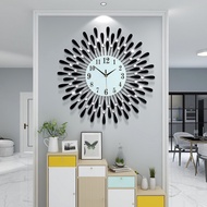Wrought iron creative clock wall clock living room decoration clock electronic quartz clock