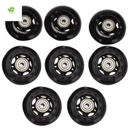 8 Pack Inline Skate Wheels, Indoor/Outdoor Roller Skate Wheels, Replacement Wheels with Bearing 64mm