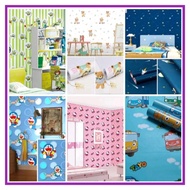 JTTOP" WALPAPER STIKER DINDING KAMAR TIDUR ANAK LAKI -PEREMPUAN KARTUN / WALLPAPER DEKORASI