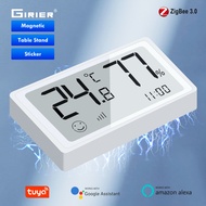 GIRIER Tuya Smart ZigBee Temperature and Humidity Sensor Digital Thermometer Indoor Hygrometer Compa