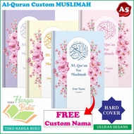 Al-Quran CUSTOM For Muslimah Series A5 HC Quran REQUEST NAME For Women Wedding Gifts Flower Cover